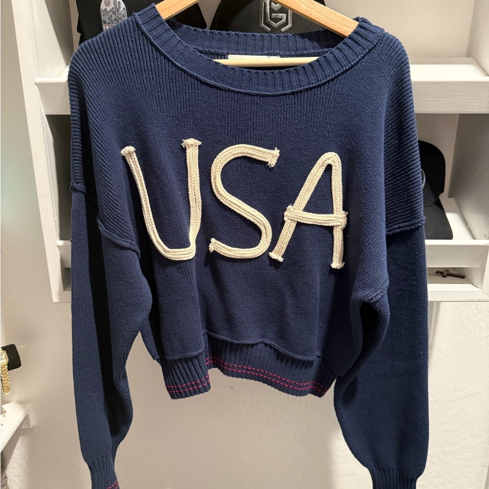 Altar'd State Navy USA Sweater